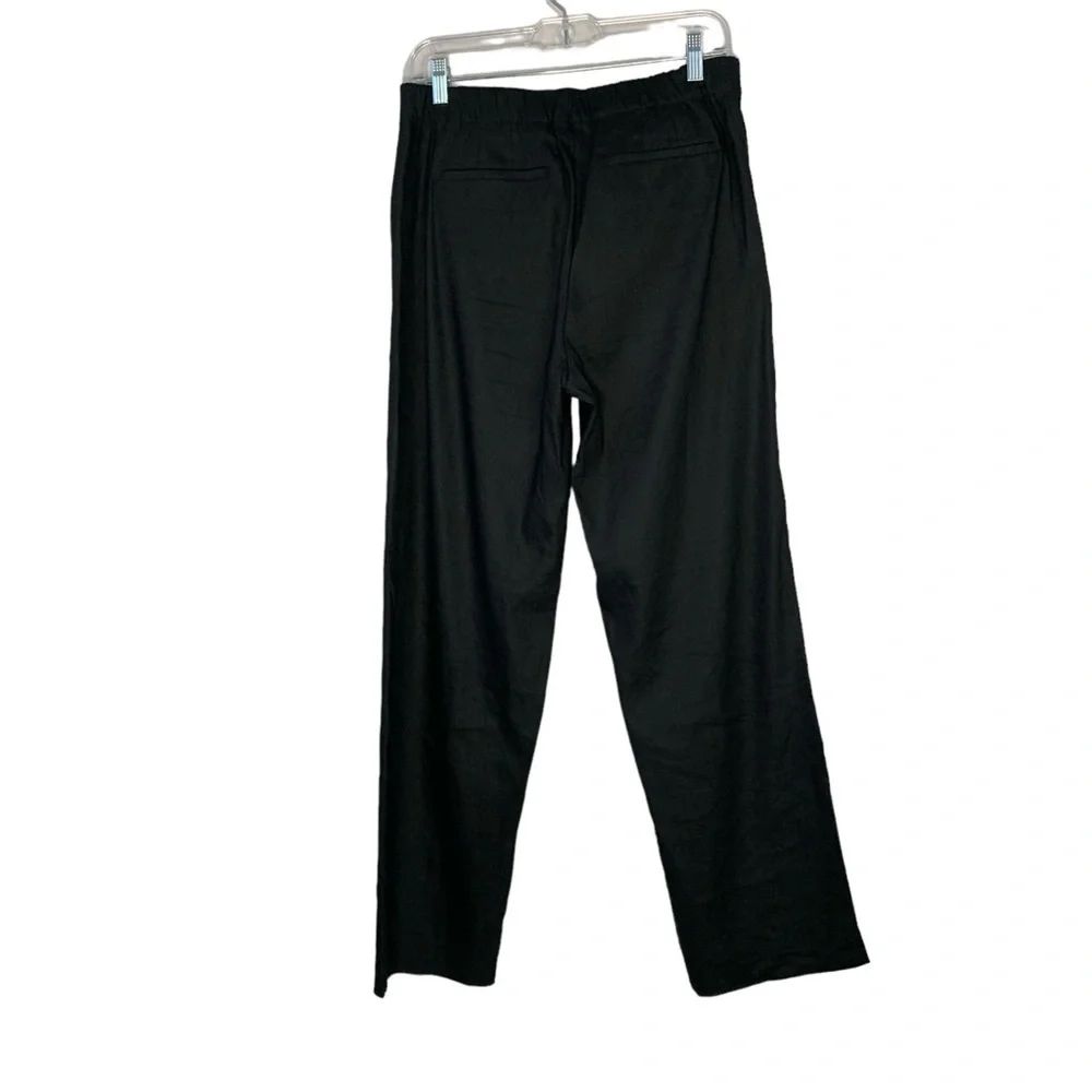 J. Jill Linen Stretch black trousers with‎ pockets. Size 8